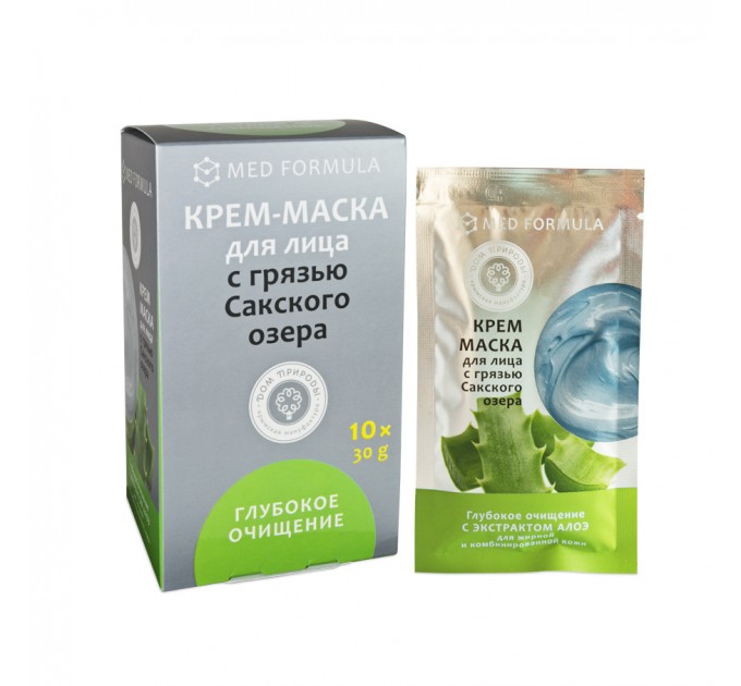 Маска для лица на основе грязи Сакского озера "Глубокое очищение" МДП